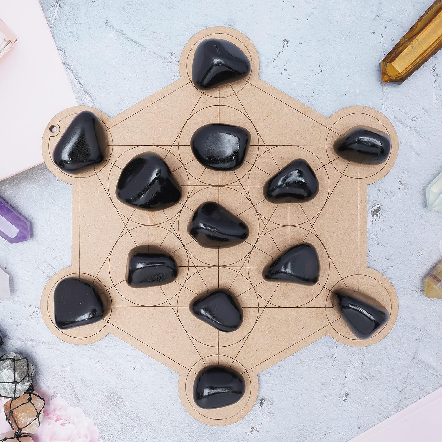 ZAICUS Tumbled Stones Set for Home Decor and Jewelry