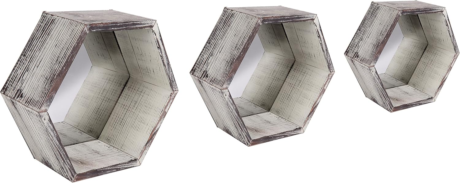 MyGift Wall Mounted Floating Shelves 3 Piece Set