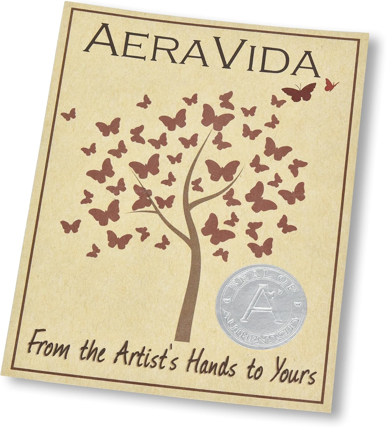 AeraVida Red Tall Slim Wooden Dry Vase