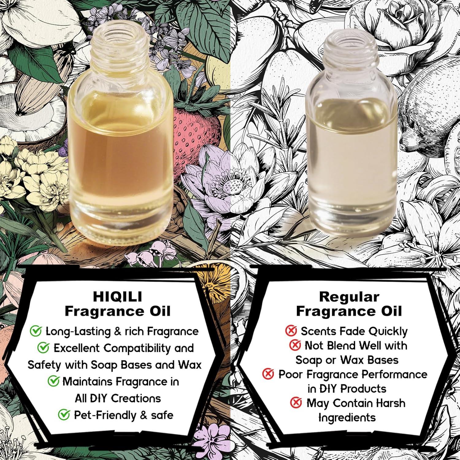 HIQILI Essential Oil Body Oil Honeyed Sandalwood 1 Fl Oz