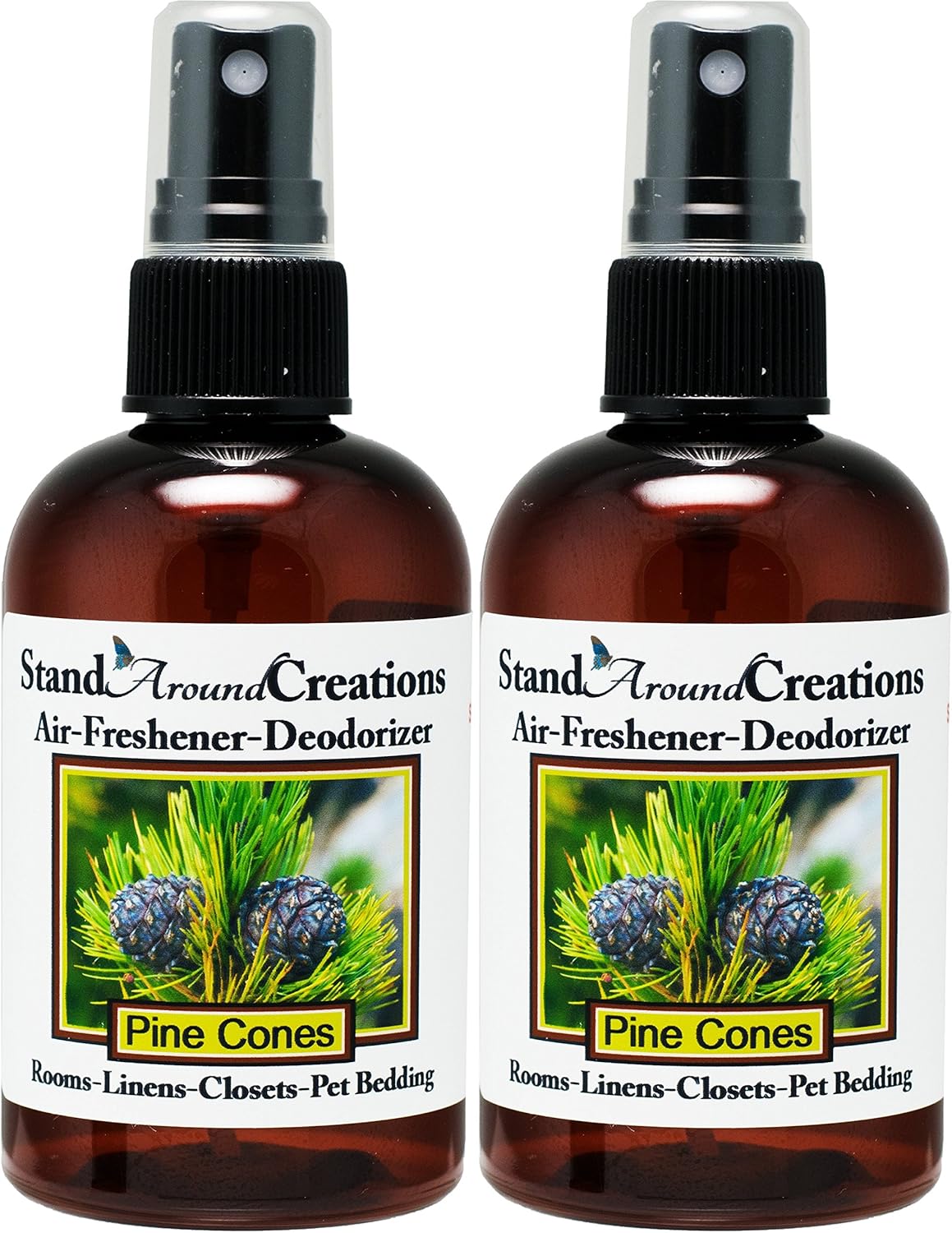 Set of 2 Pine Cone Scented Room Spray Deodorizer