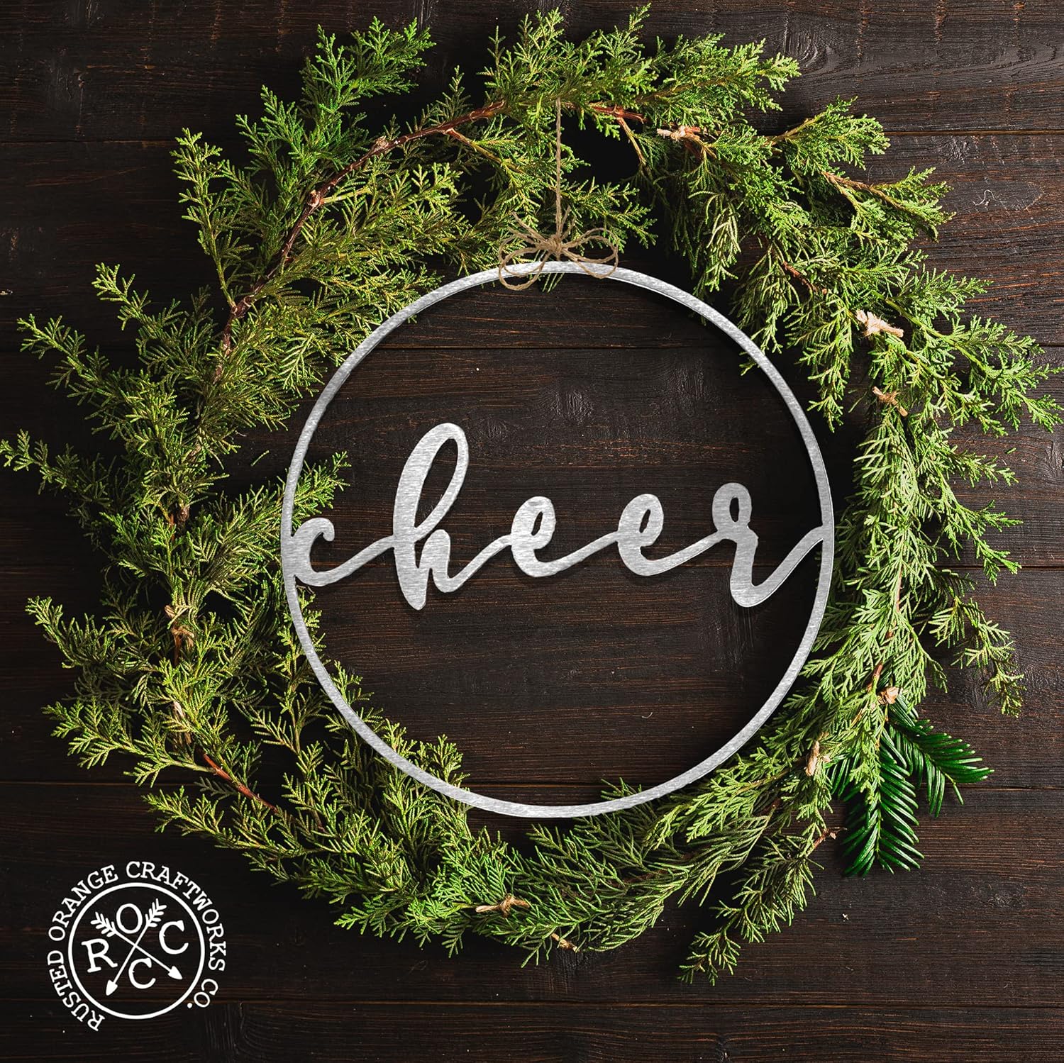 Rusted Orange Craftworks Co Minimalist Christmas Greeting Sign