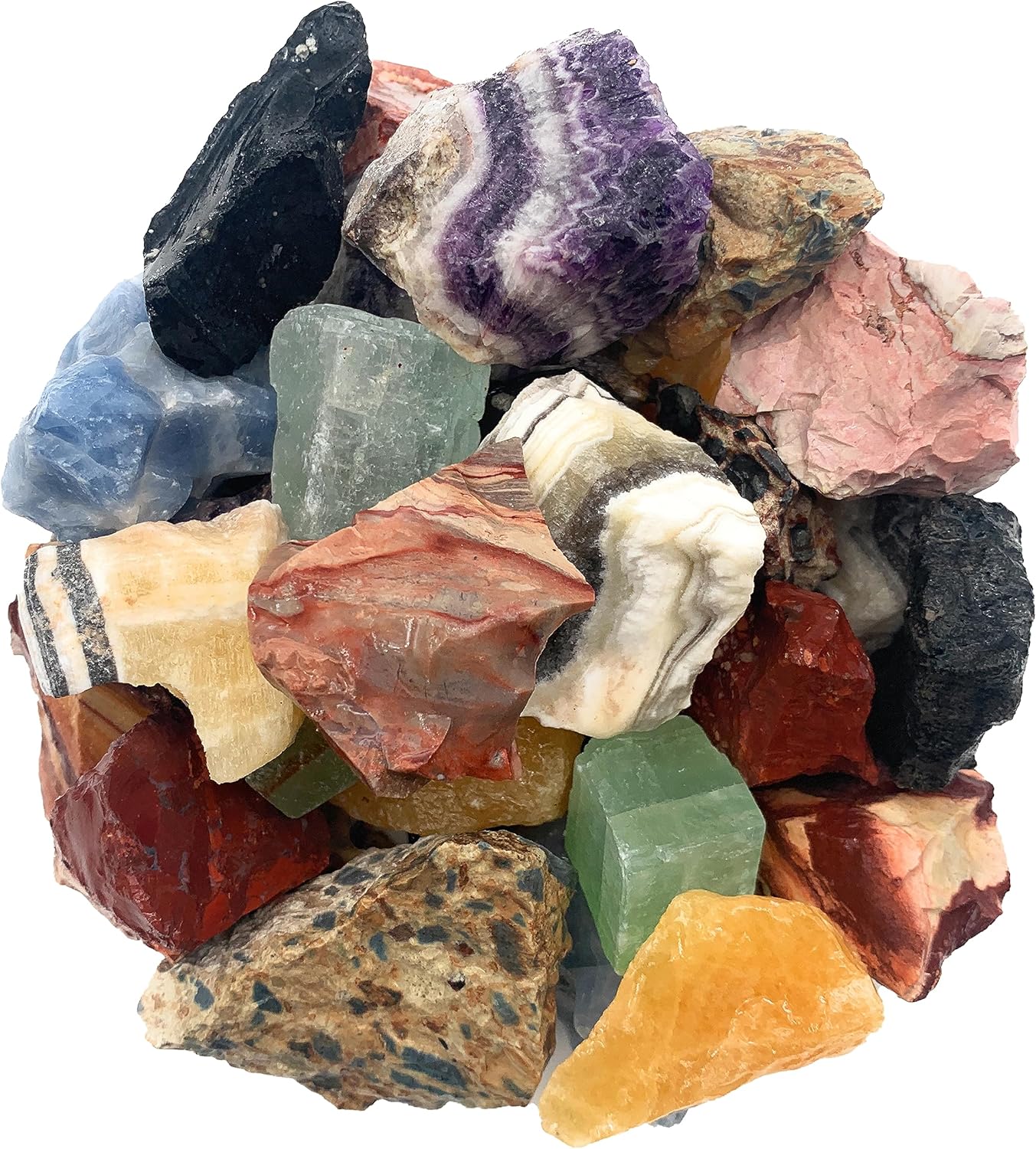 3 lbs Fiesta Mix Stones from Mexico for Tumbling and Crafts