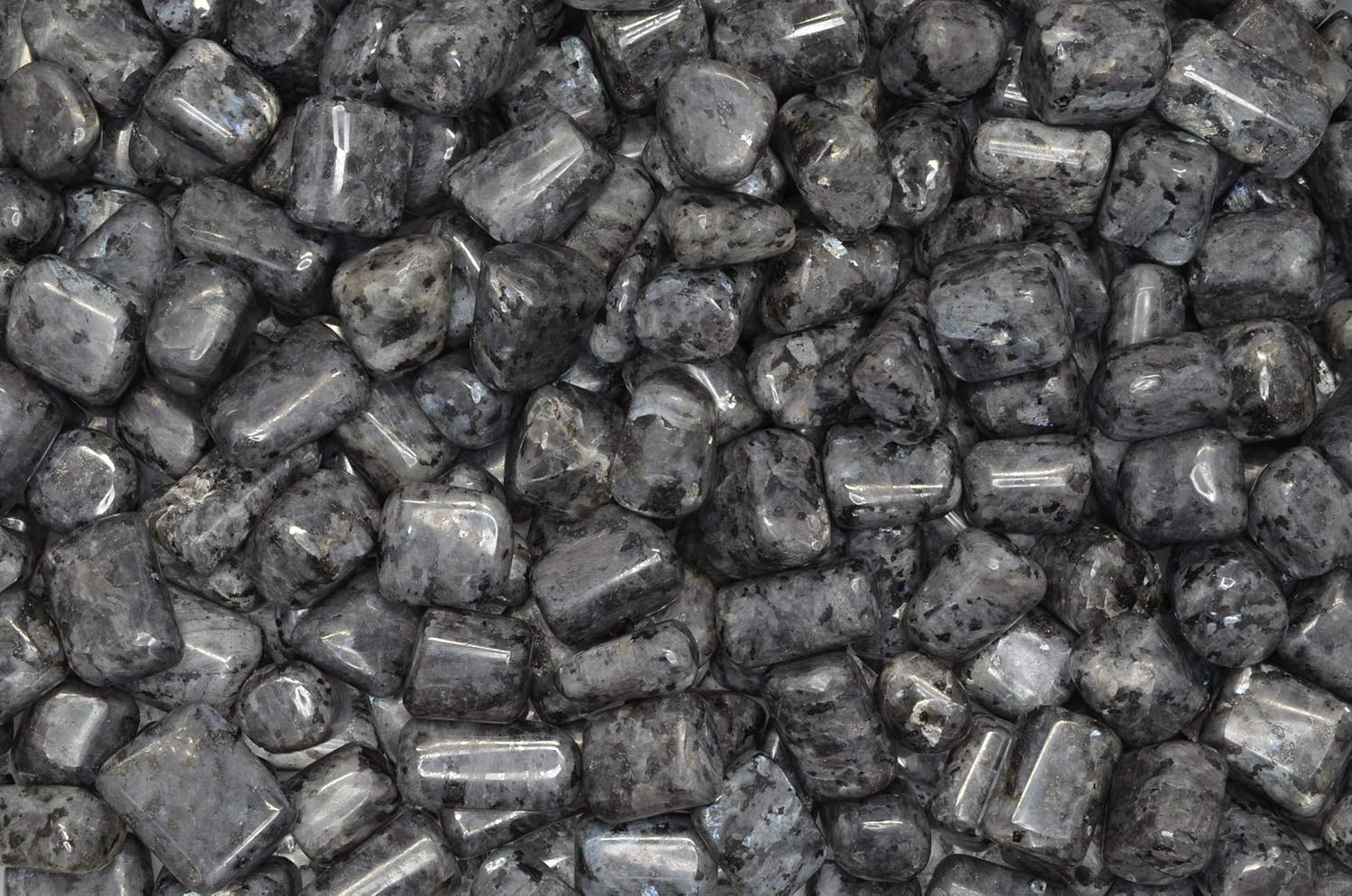Fantasia Hand Polished Larvikite Stones 12 lb