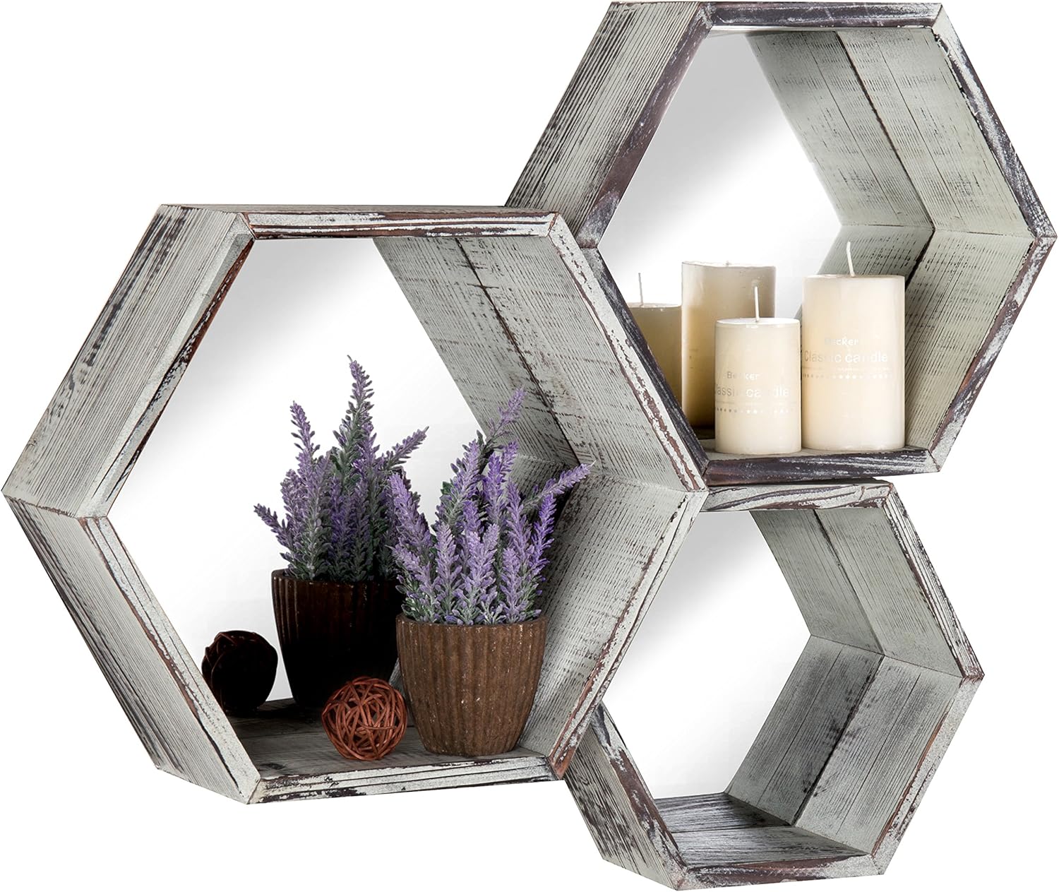MyGift Wall Mounted Floating Shelves 3 Piece Set