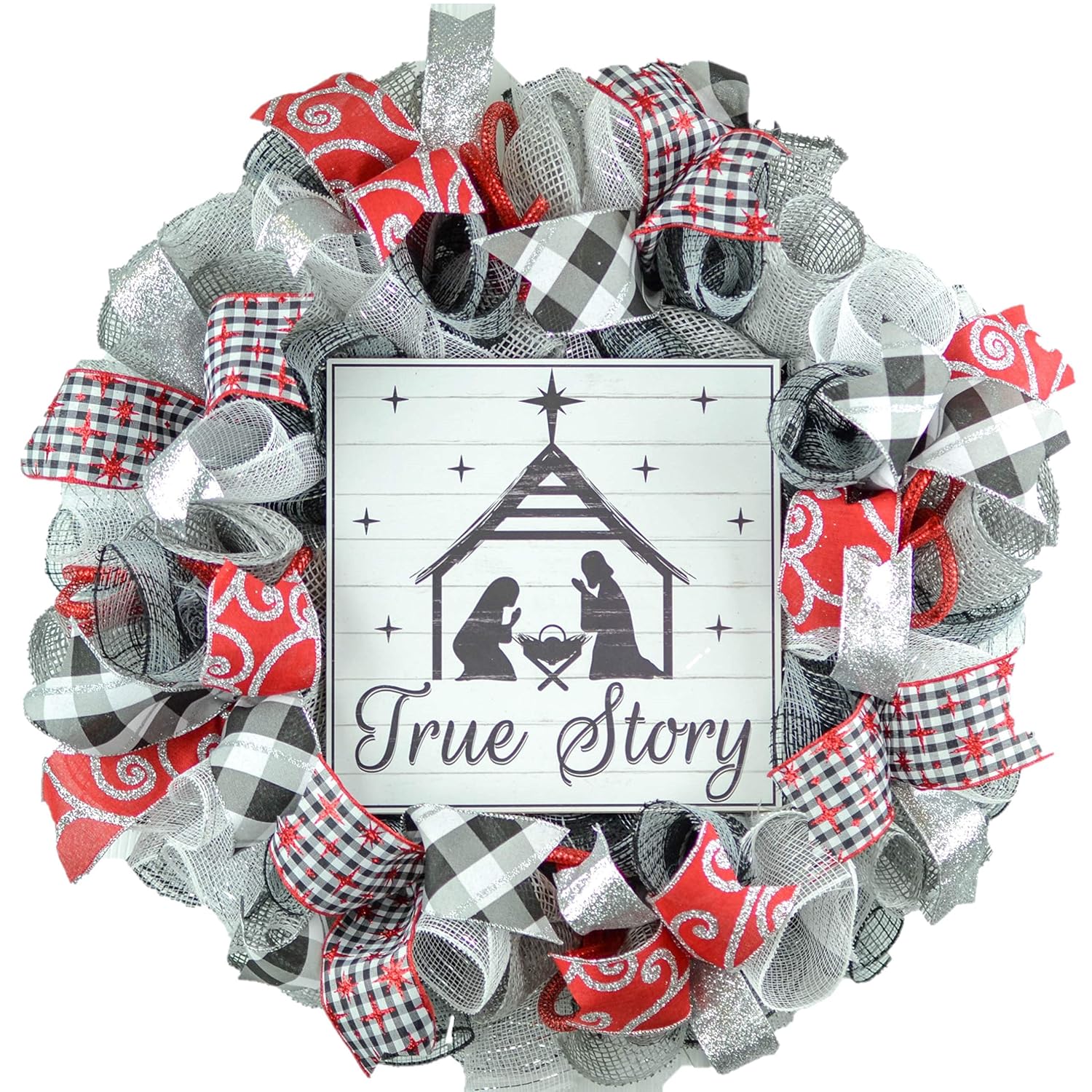 Jesus True Story Christmas Wreath - Farmhouse Style