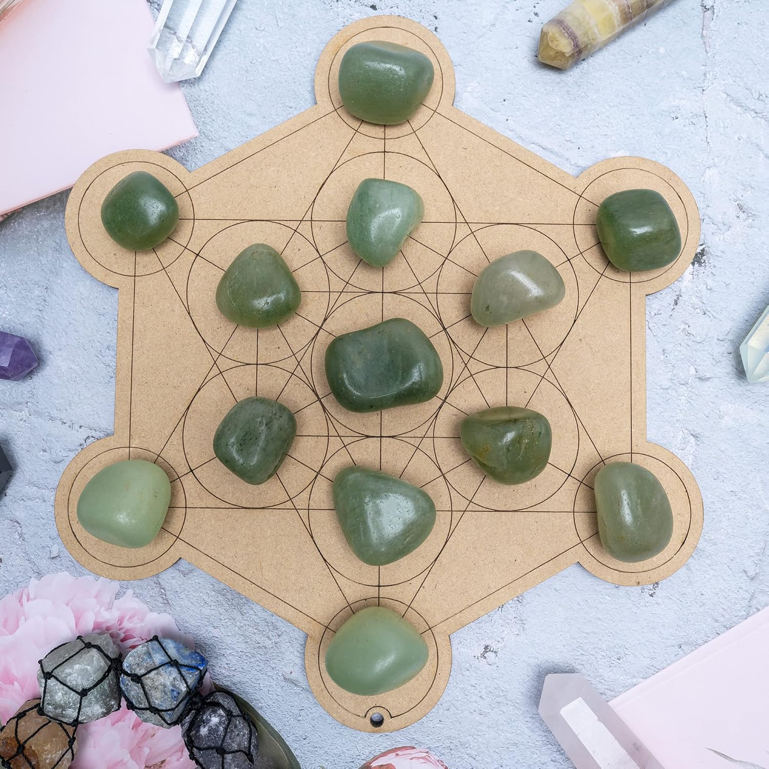 ZAICUS Tumbled Stones Set for Home Decor Jewelry