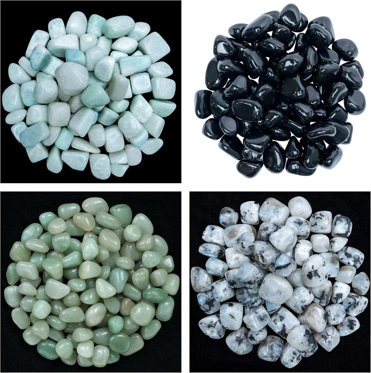 ZAICUS Natural Tumbled Stones and Crystals Bulk