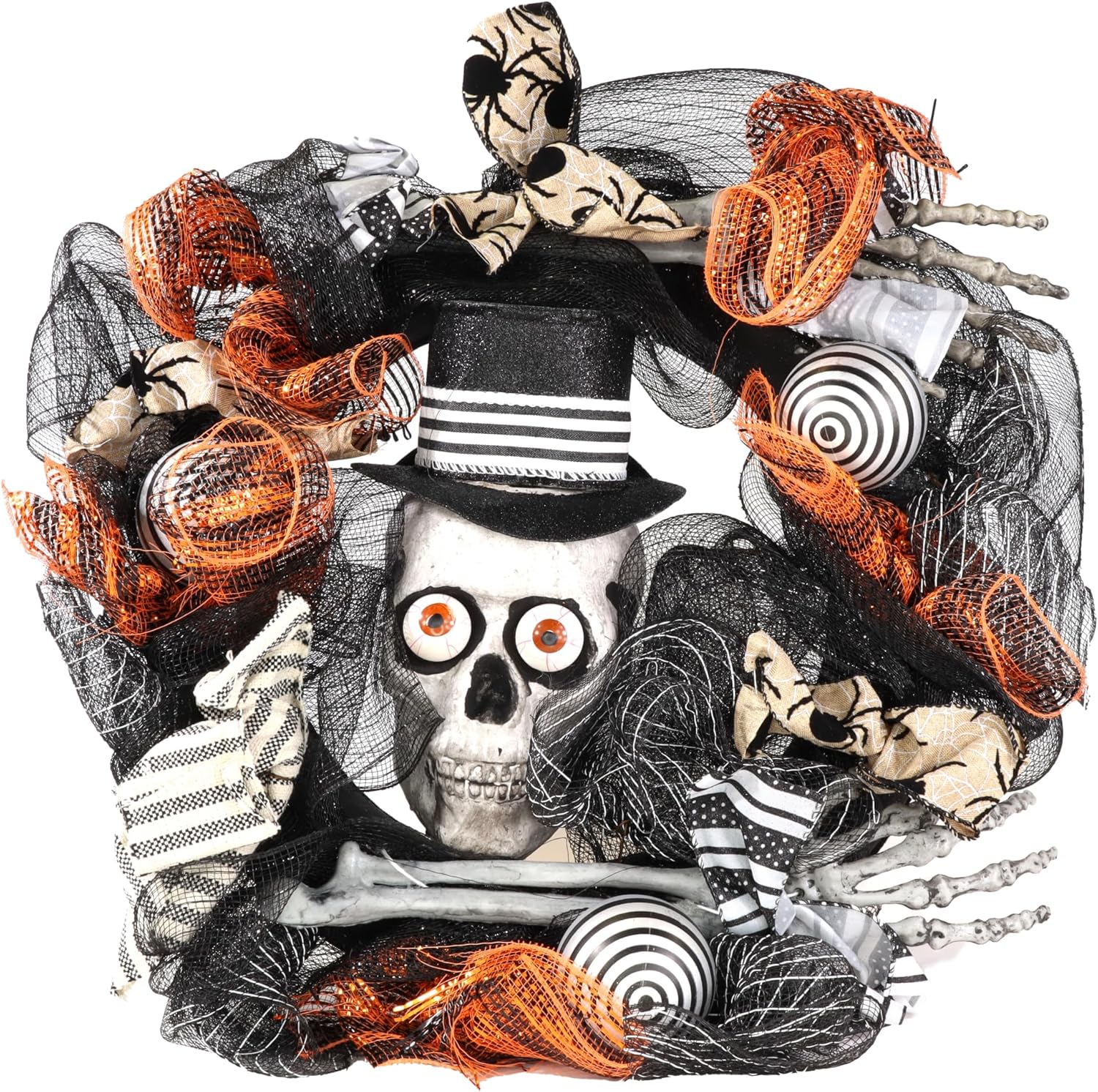 Needzo Halloween 2024 Skeleton Wreath